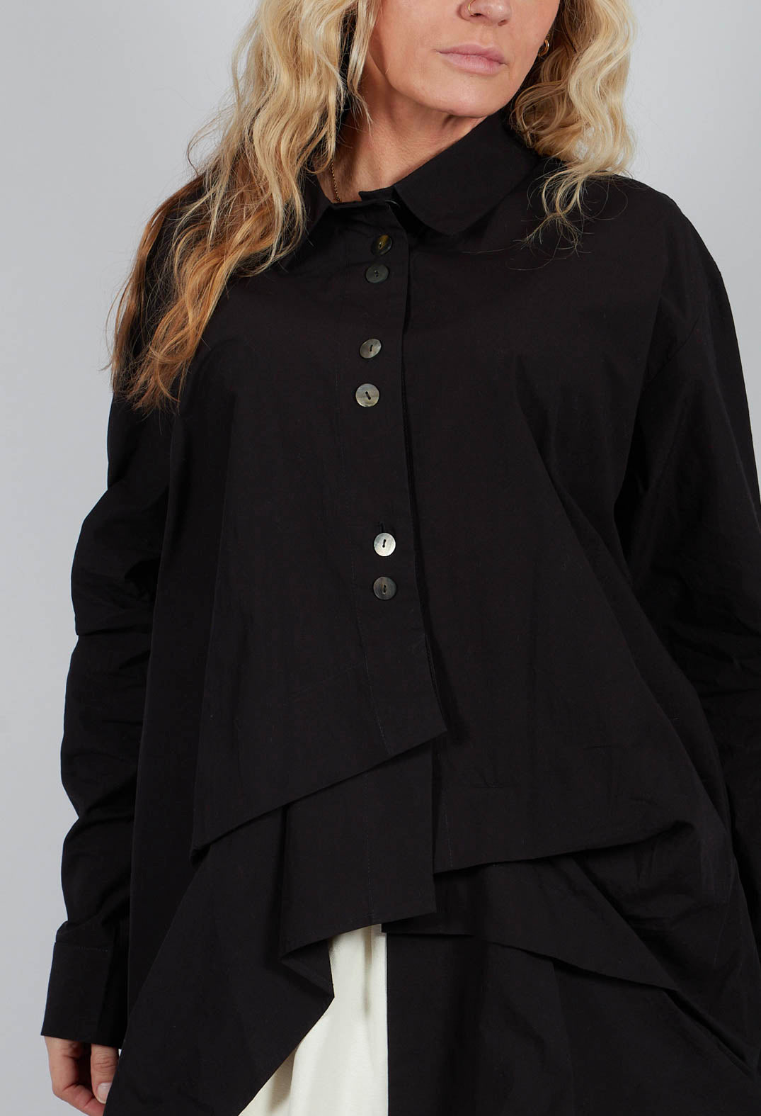 Asymmetric Shirt in Black