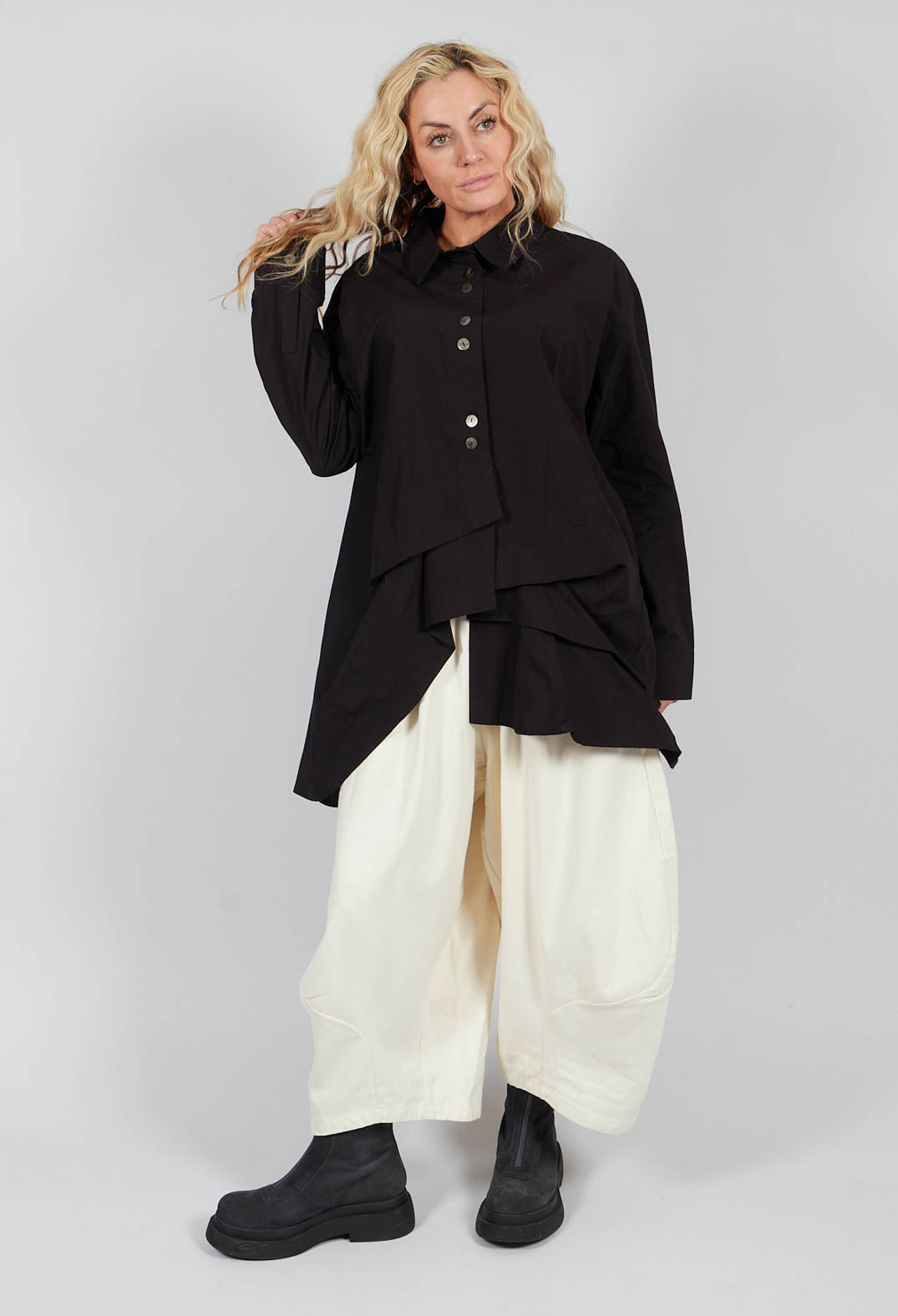Asymmetric Shirt in Black