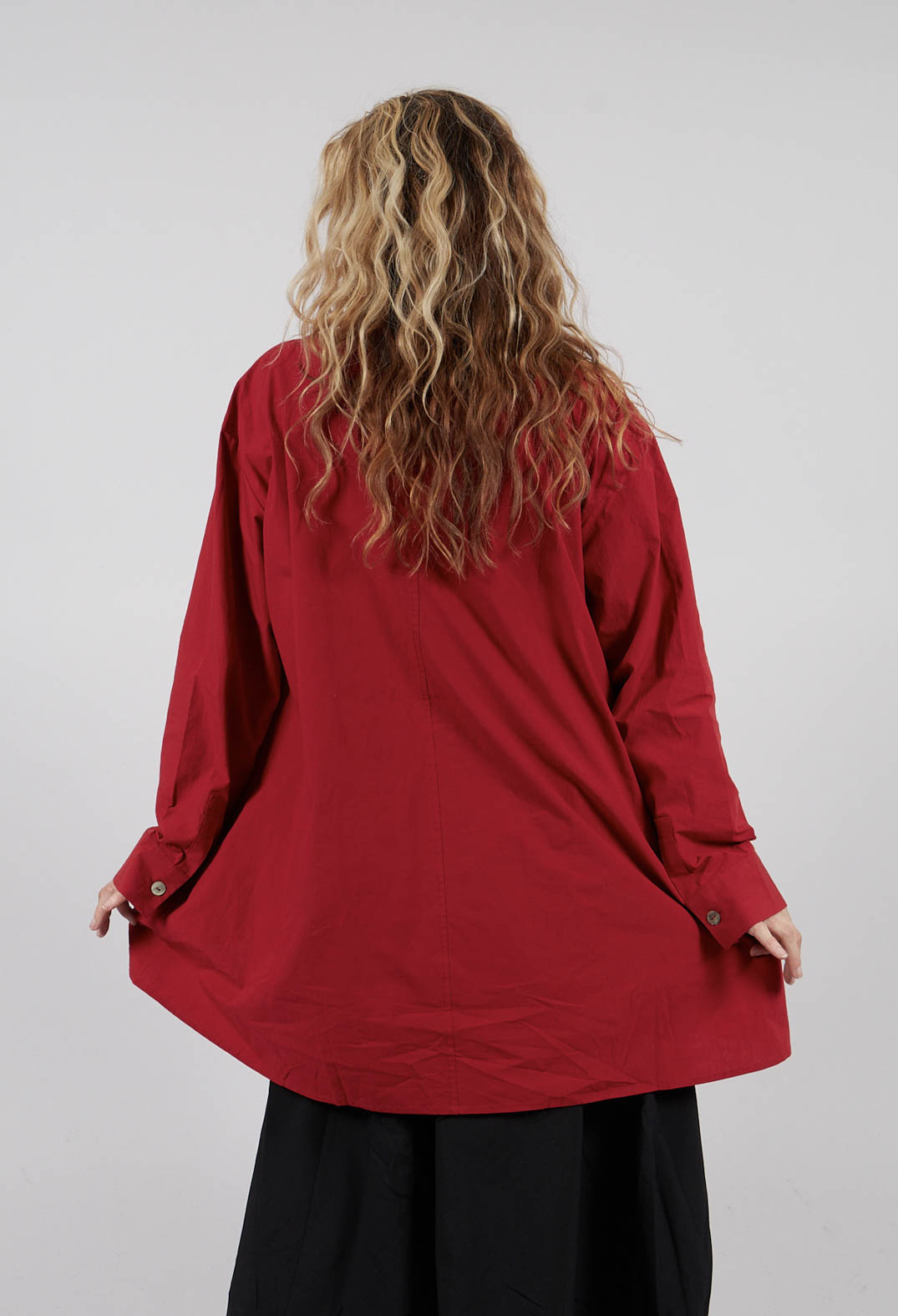 Asymmetric Shirt in Red