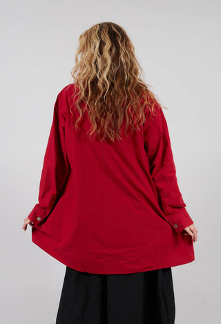 Asymmetric Shirt in Red
