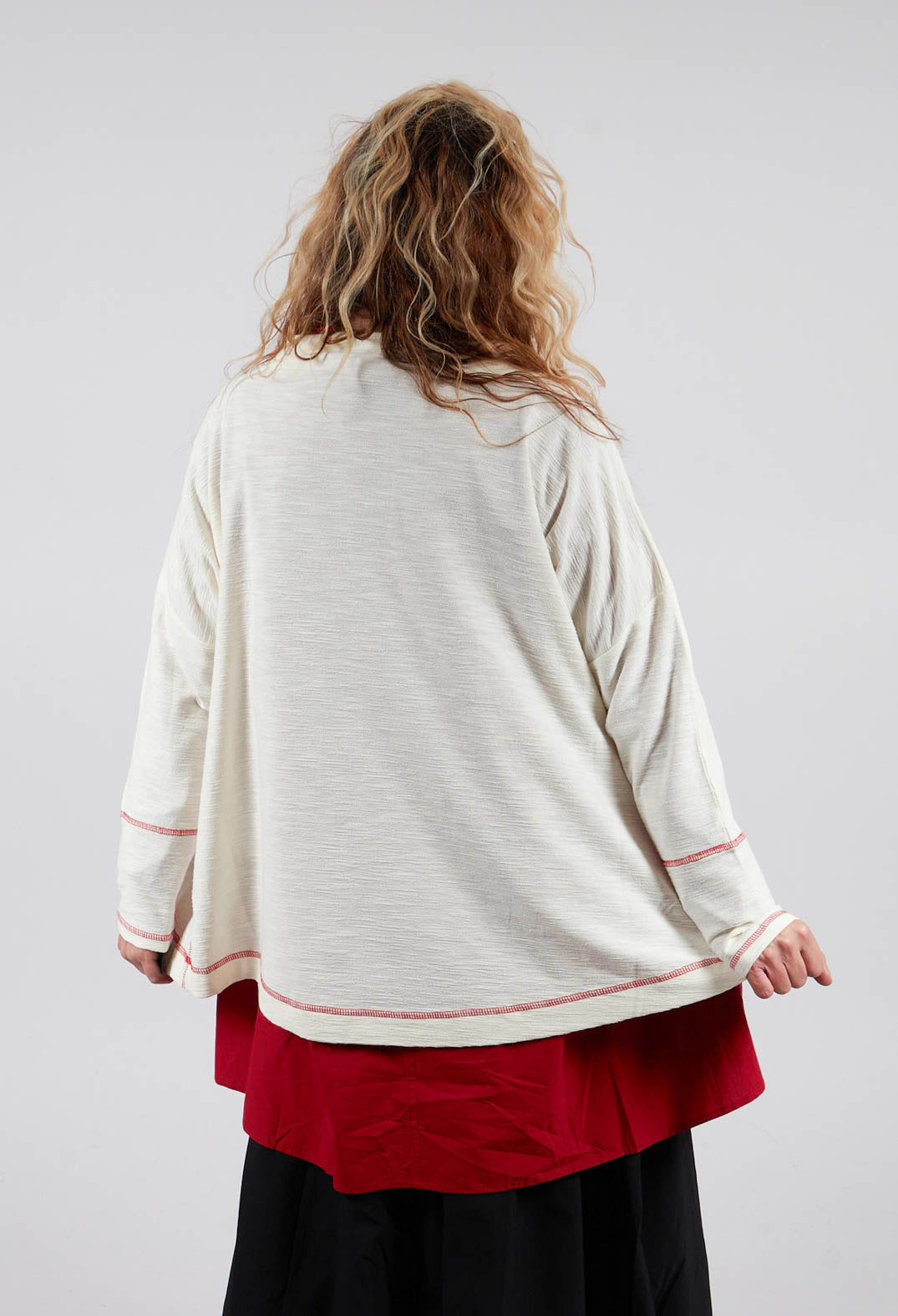 Cowl Neck Top in White