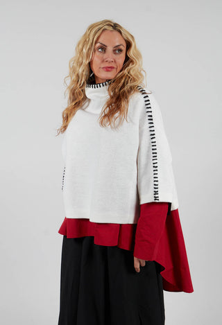 Stitch Detail Jumper in White