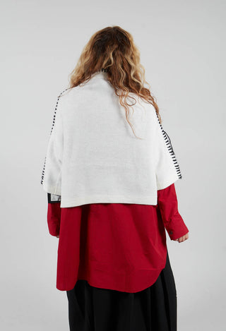 Stitch Detail Jumper in White