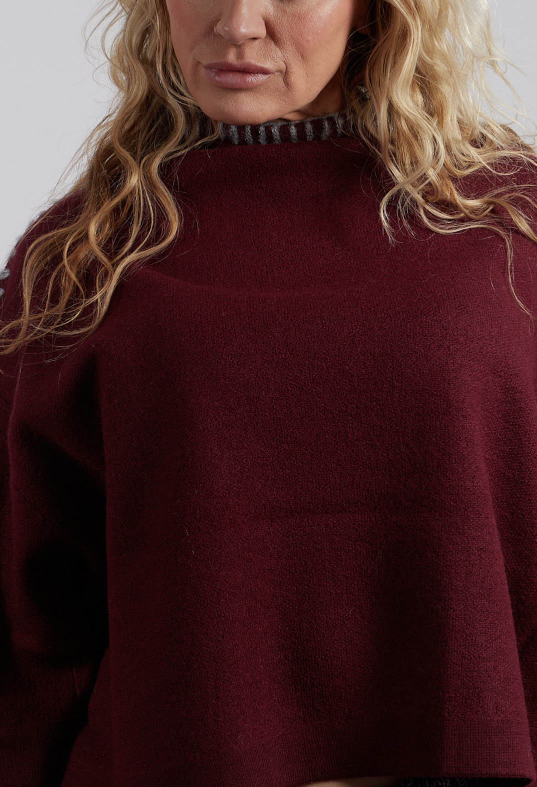 Stitch Detail Jumper in Red