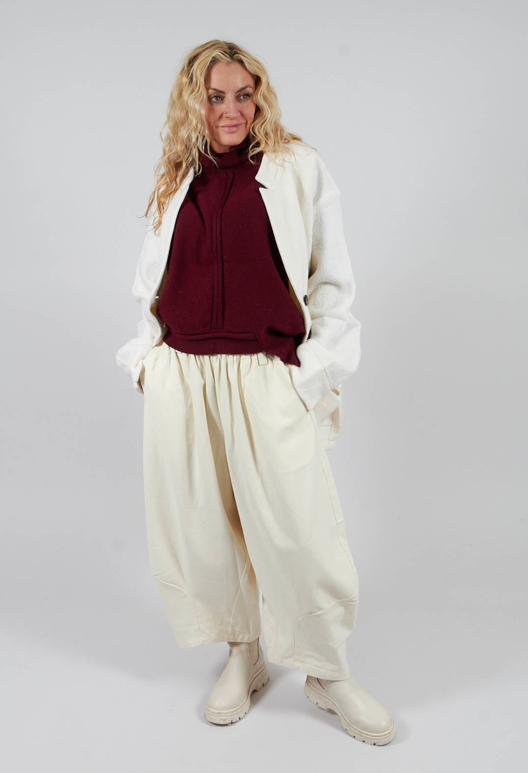 Wide Leg Trouser in White