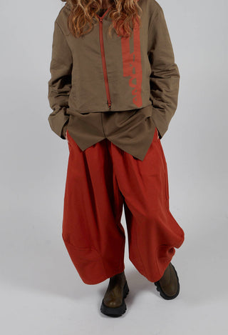 Wide Leg Trouser in Orange