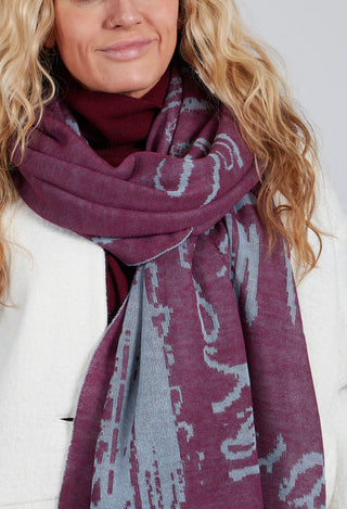 Pattern Scarf in Purple