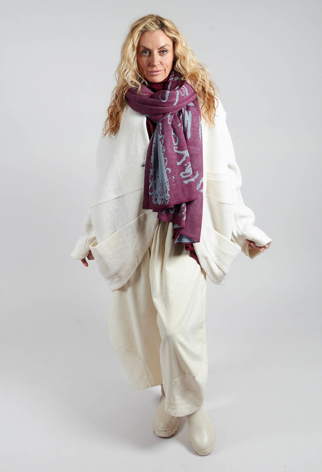 Pattern Scarf in Purple