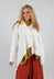 Drop Shoulder Cardigan in White