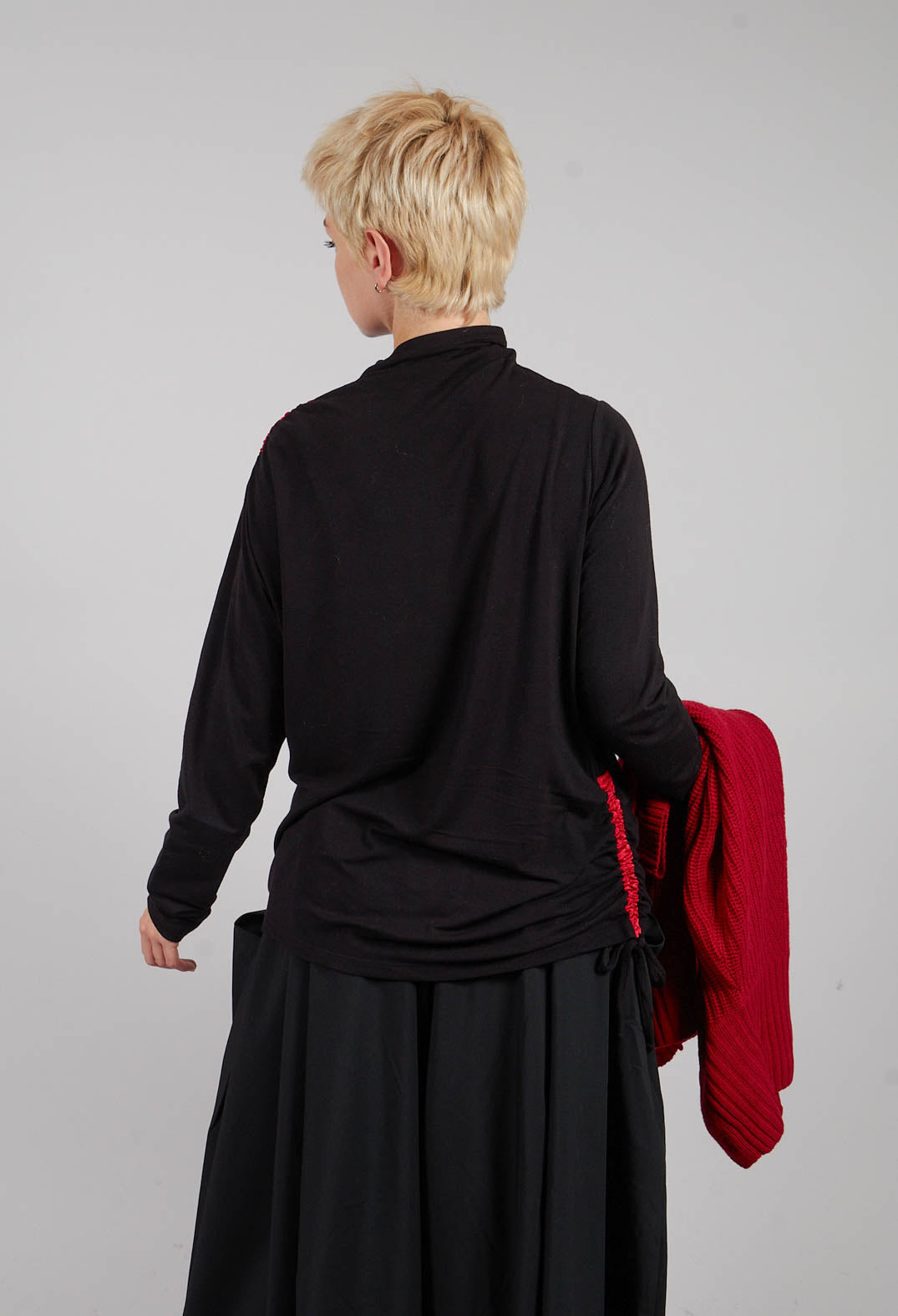 Polo Neck Jumper in Black