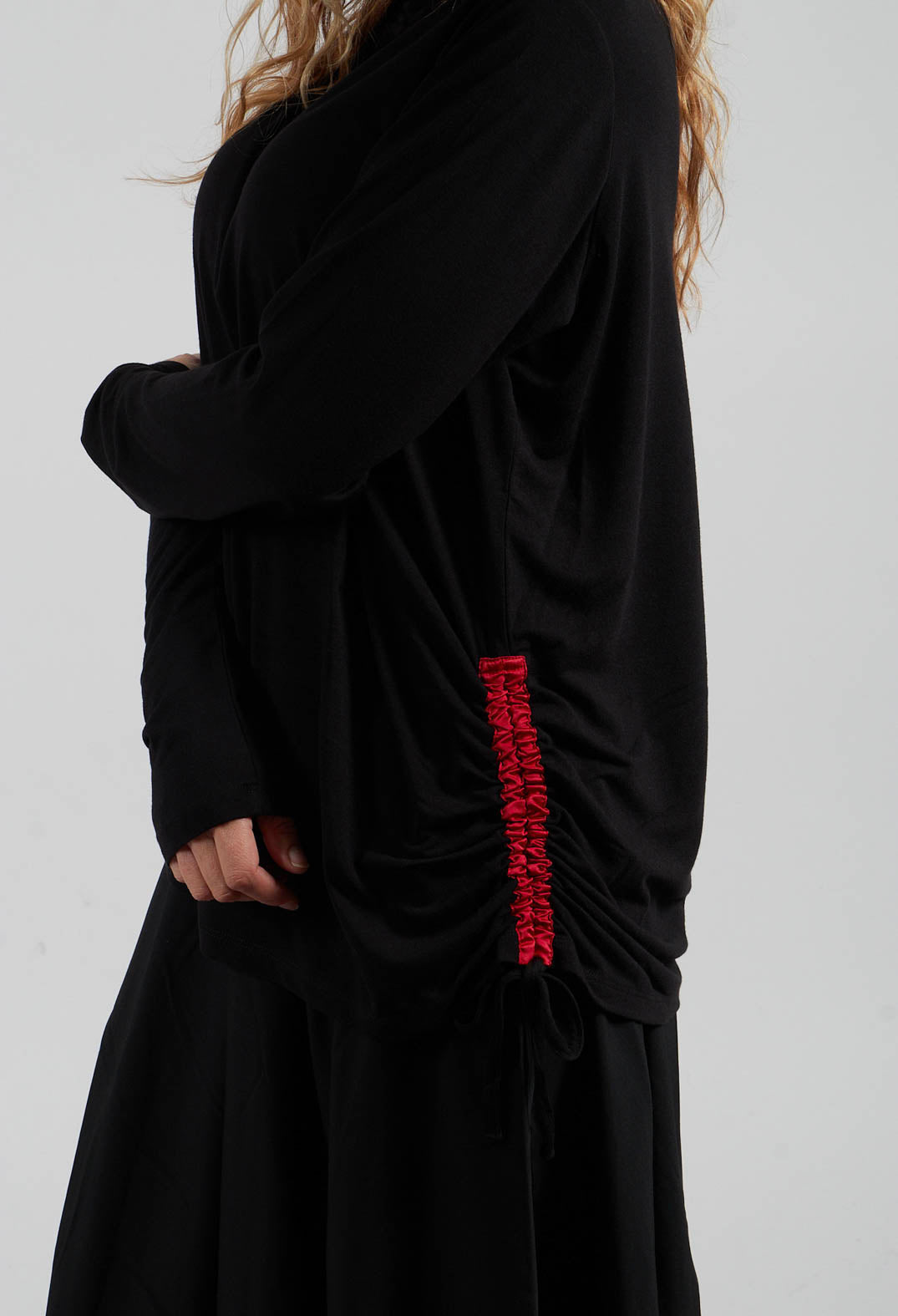 Polo Neck Jumper in Black