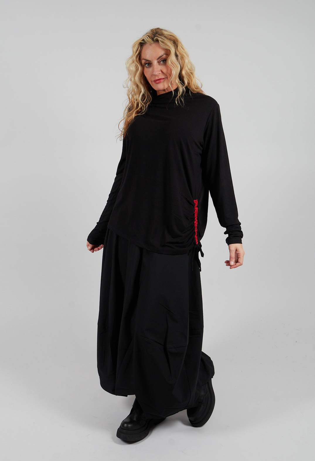 Polo Neck Jumper in Black