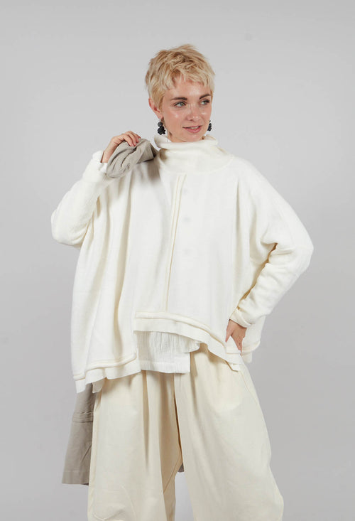 Asymmetric Jumper in White