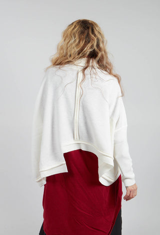 Asymmetric Jumper in White