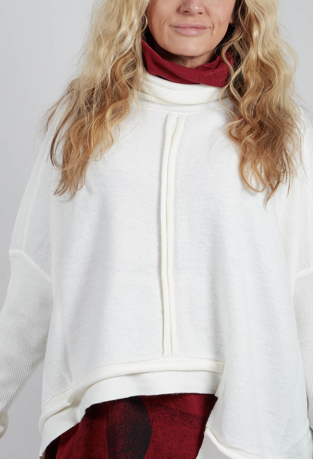 Asymmetric Jumper in White