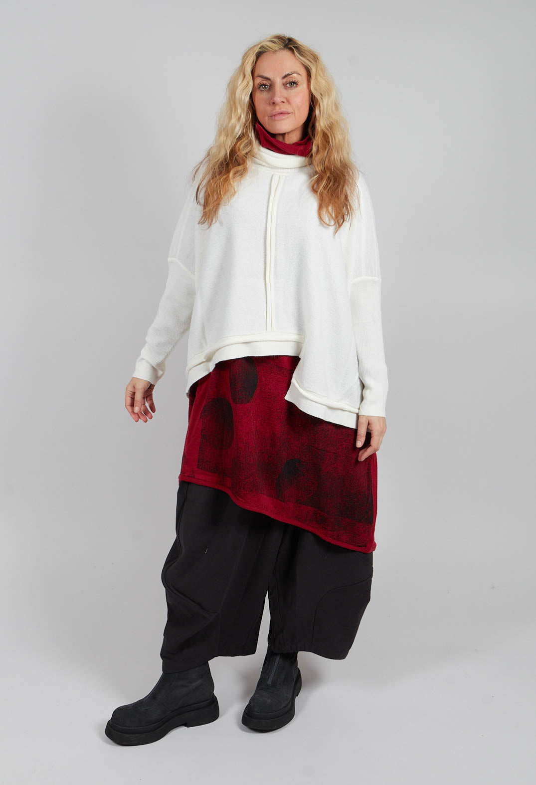 Asymmetric Jumper in White