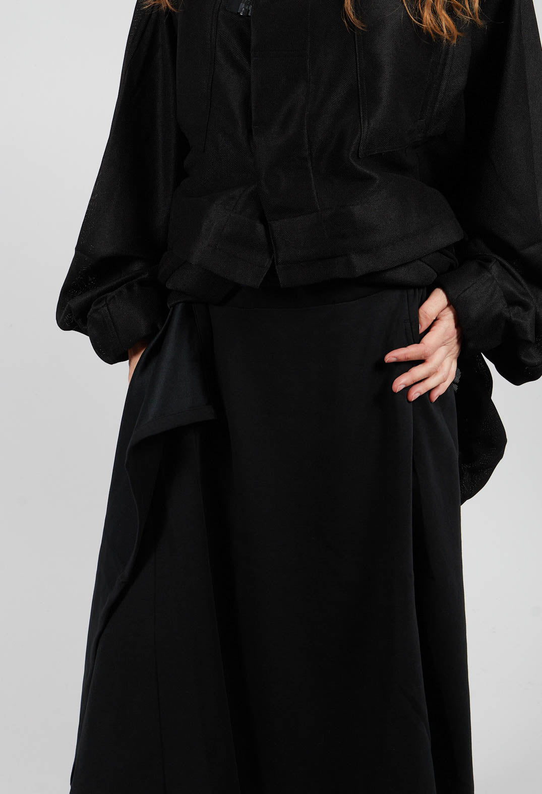 Wrap Style Skirt in Black