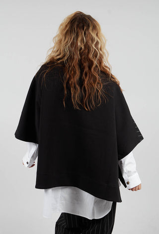 Collarless Jacket in Black