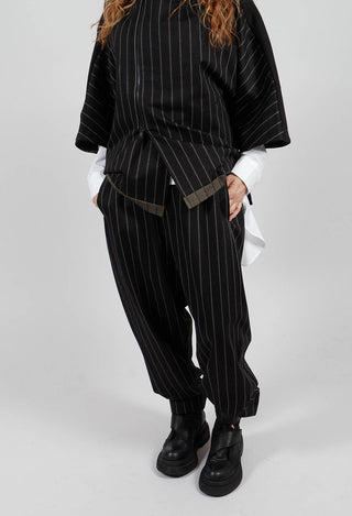 Pinstripe Trouser in Black