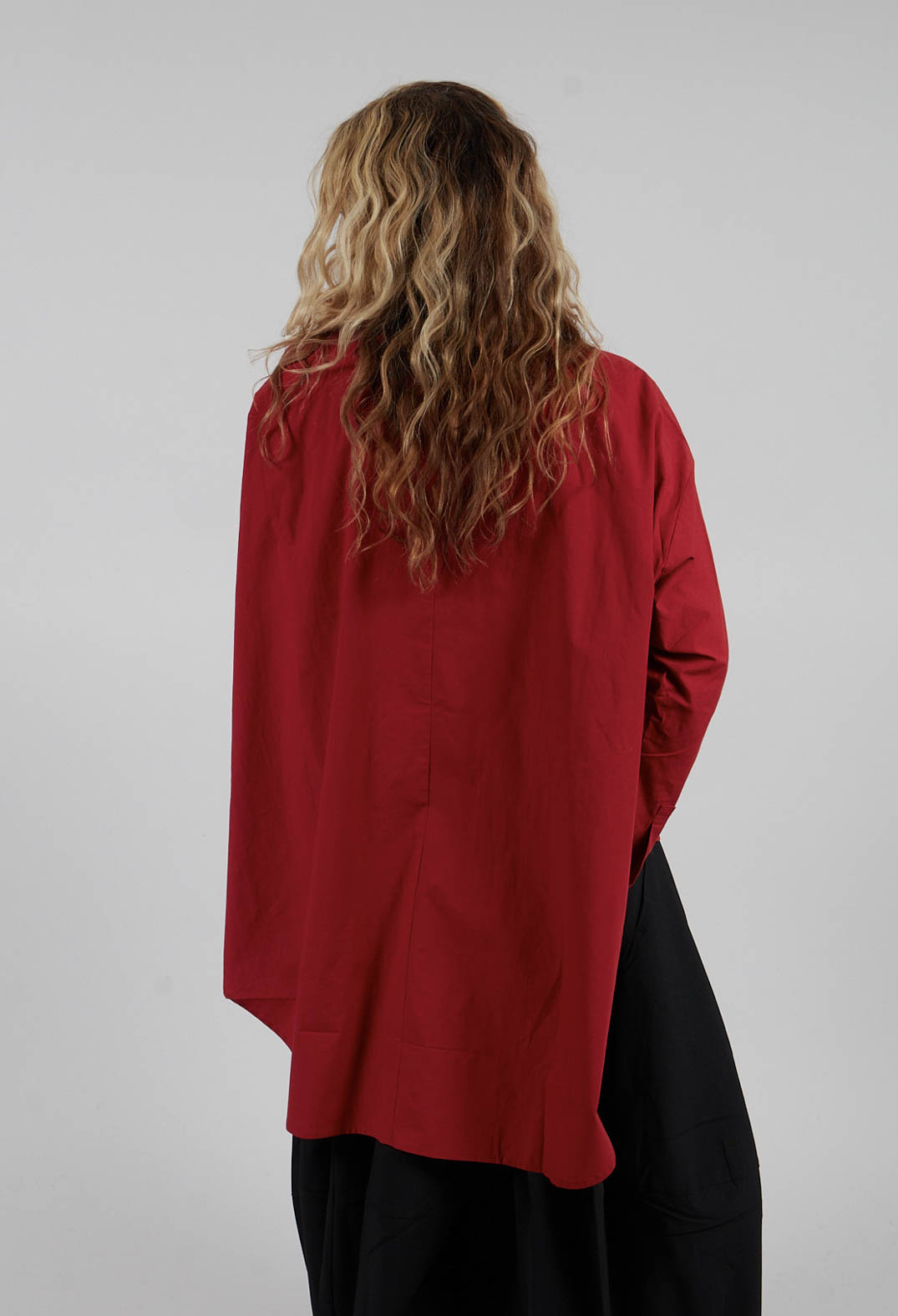 Longline Shirt in Red