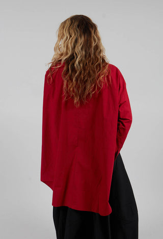 Longline Shirt in Red