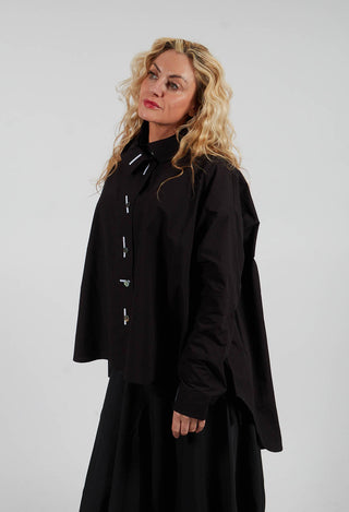 Longline Shirt in Black