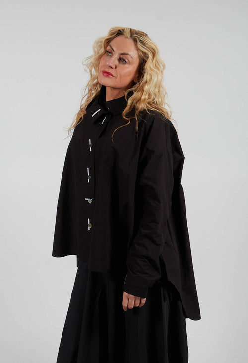 Longline Shirt in Black
