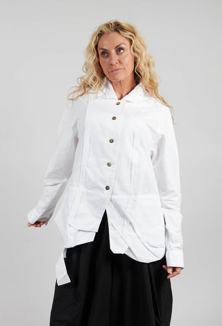 V Hem Shirt in White