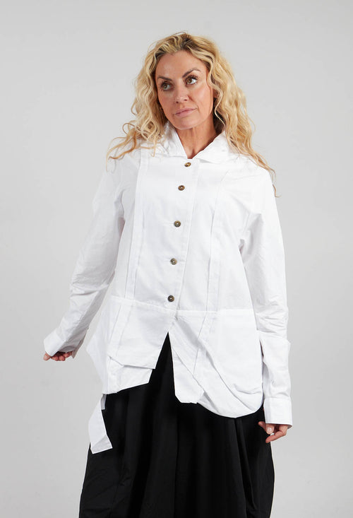 V Hem Shirt in White