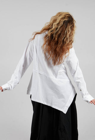 V Hem Shirt in White