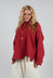 Collarless Shirt in Red