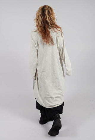 Longline Cowl Neck Jumper in Beige