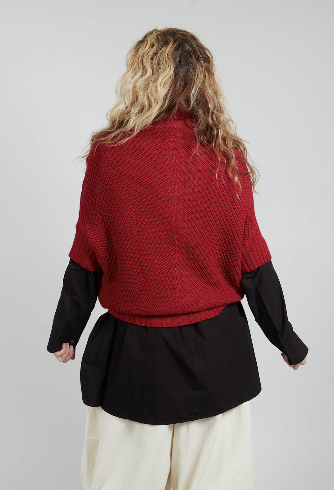 Cape Cardigan in Red