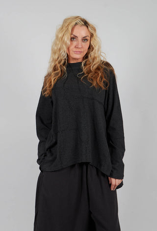 Slash Neck Jumper in Grey