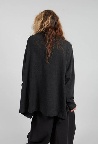 Slash Neck Jumper in Grey