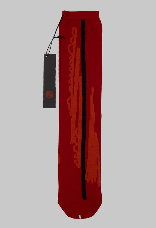 Line Sock in Red