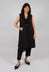 Longline Sleeveless Jacket in Black