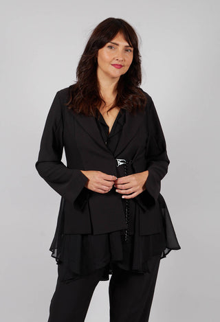 Double Lapel Jacket in Black