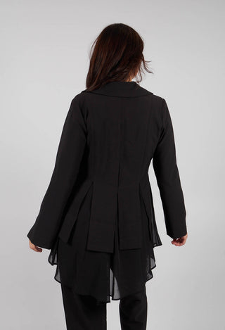 Double Lapel Jacket in Black