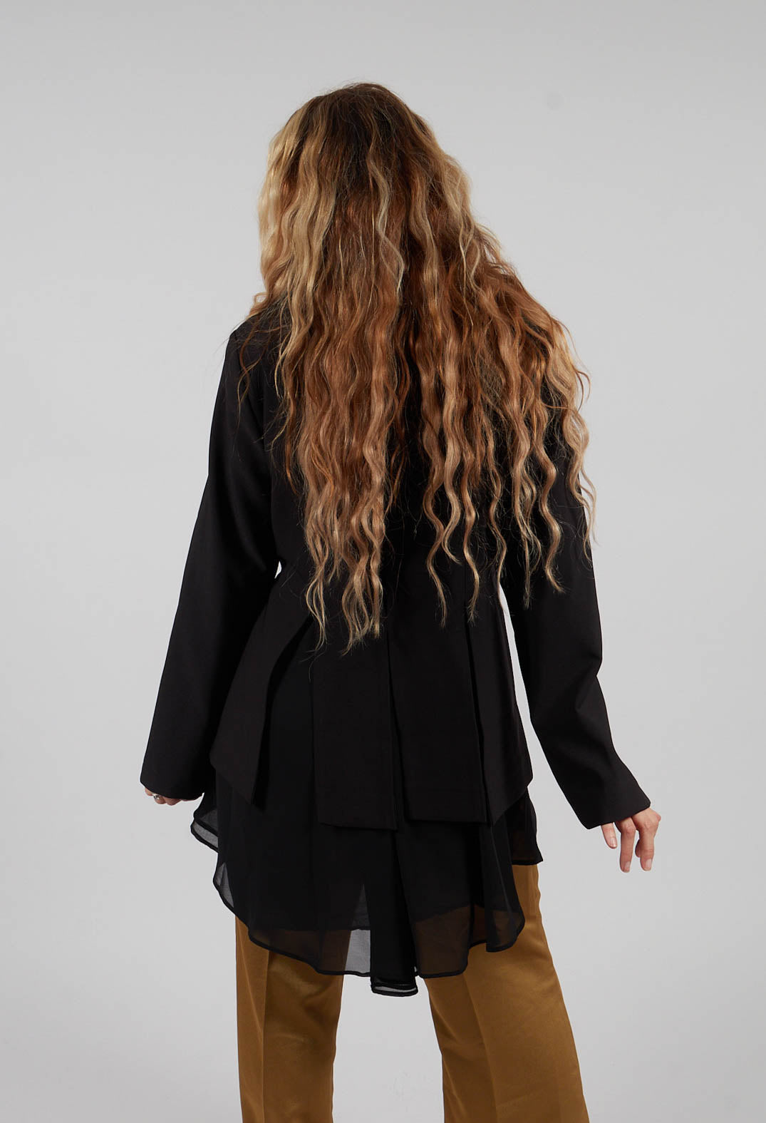 Double Lapel Jacket in Black