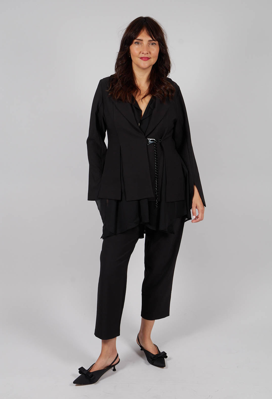 Double Lapel Jacket in Black