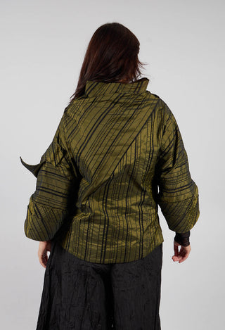 Top with Fabric Rose in Lime