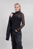 Sheer High Neck Top in Black