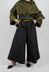 Textured Wide Leg Trousers in Black