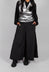 Textured Wide Leg Trousers in Black