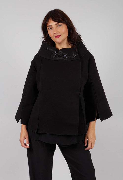 High Neck Top in Black