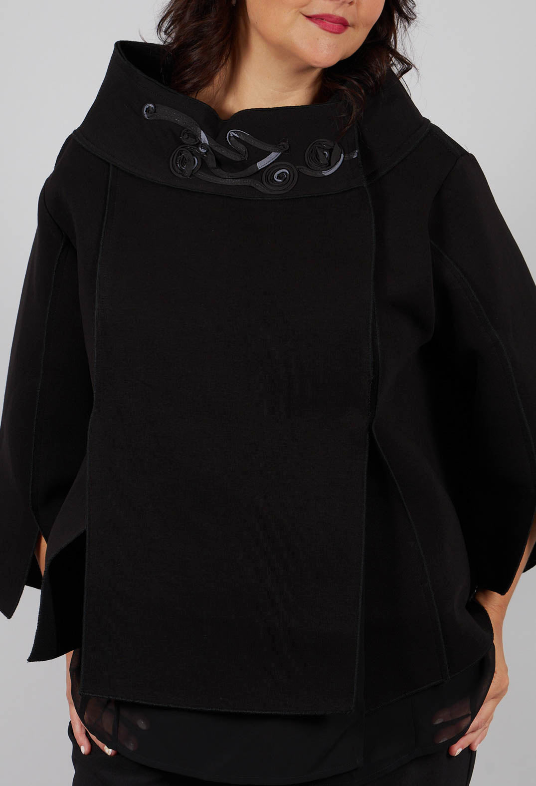 High Neck Top in Black