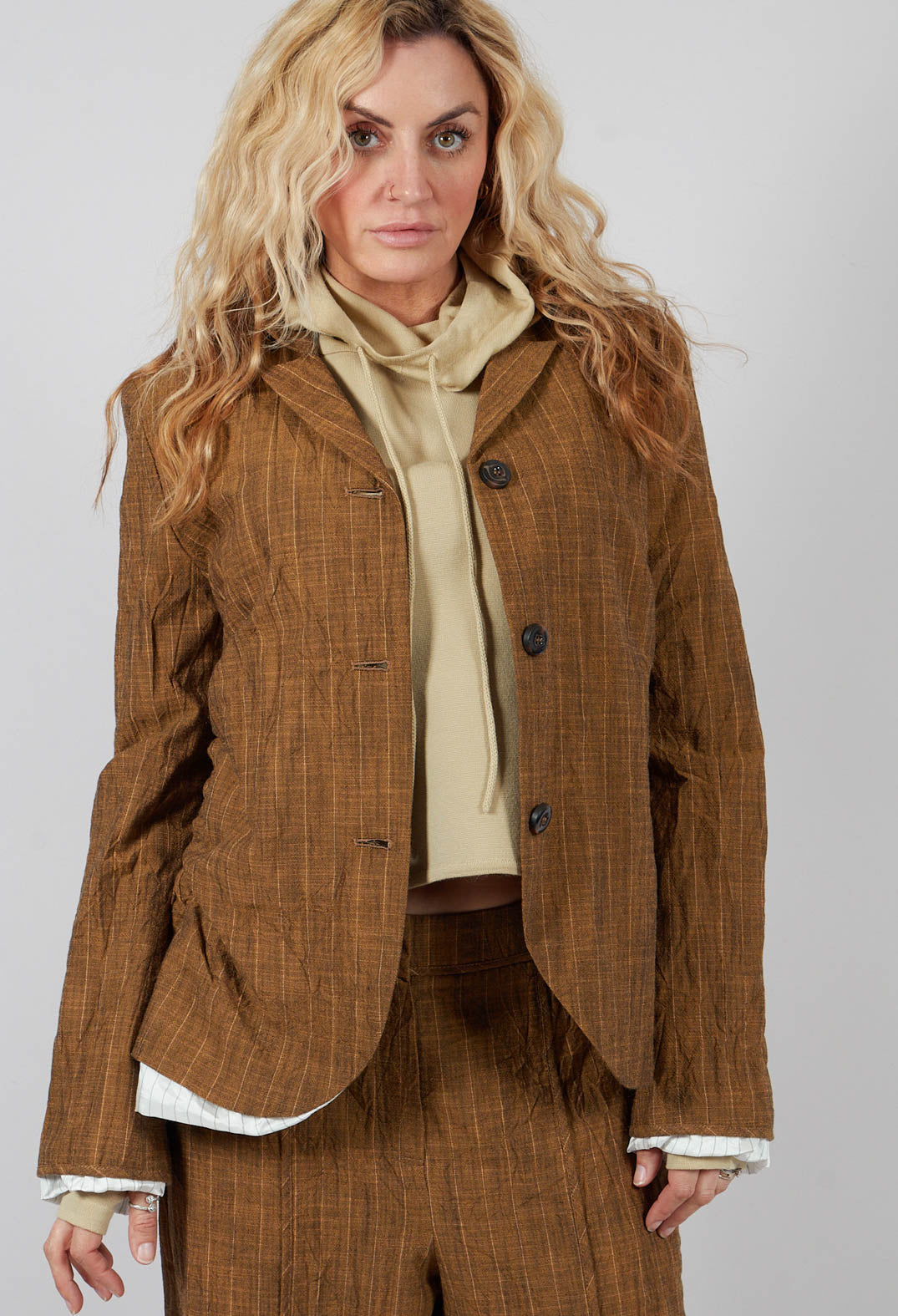 Split Jacket in Orange