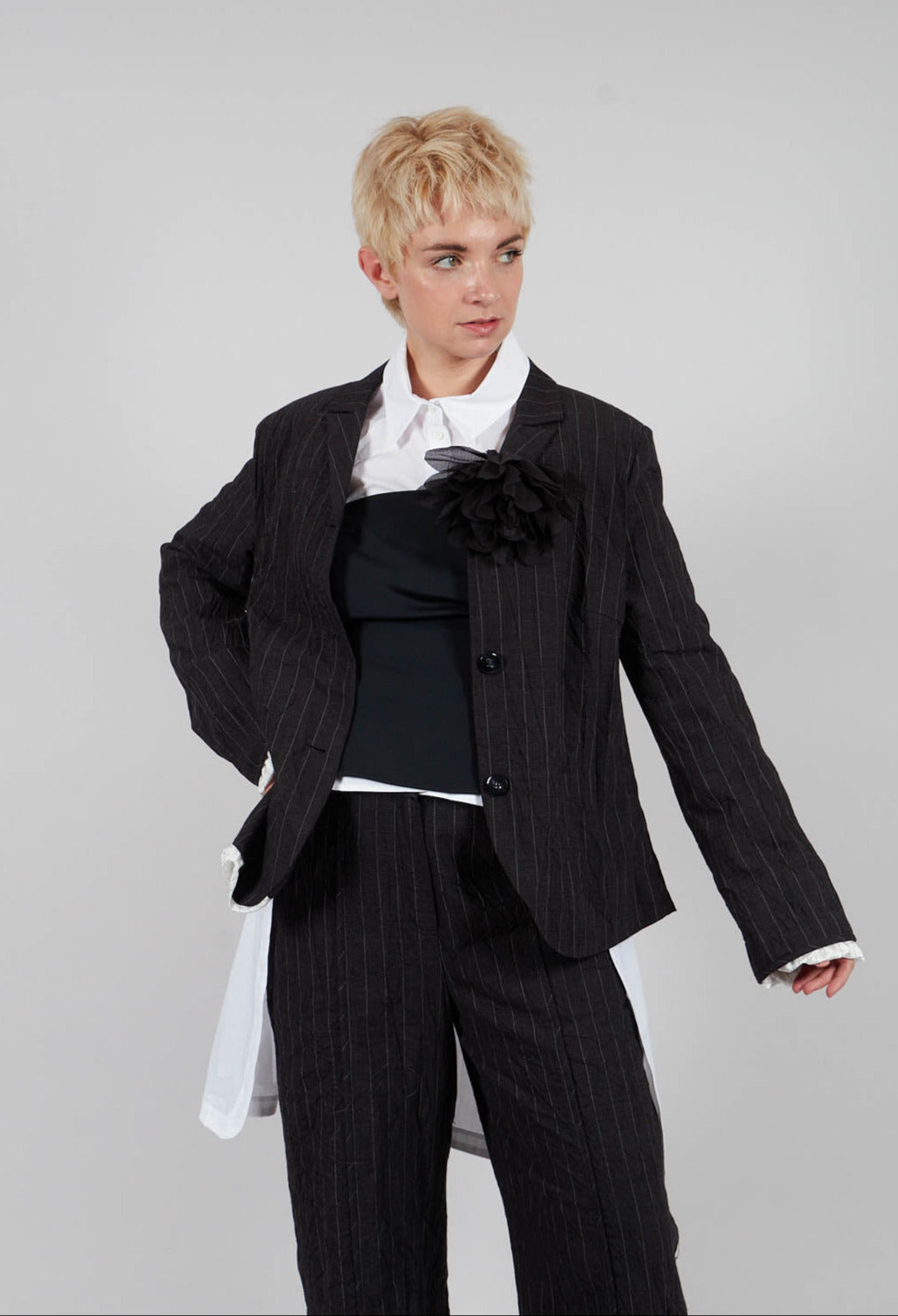 Split Jacket in Anthrazite