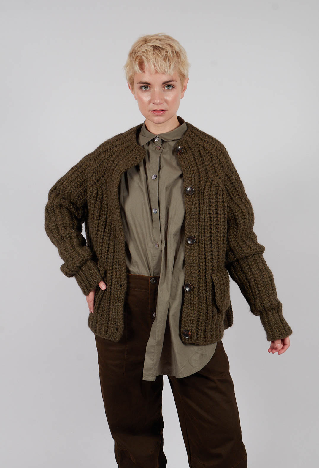 Evia Cardigan in Green